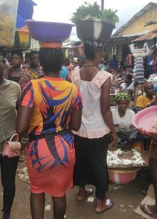 A scene at Kissy Town market under a deep economic downturn caused by inflation in Sierra Leone.