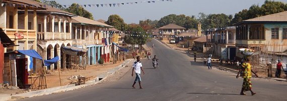 Foo-road in Masingbi Town, Tonkolili district, north of Sierra Leone