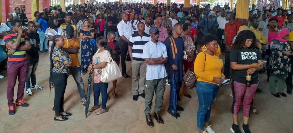 Cross Section of Applicants being Addressed before the Commencement of the Examination