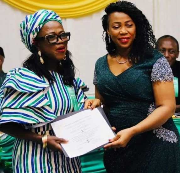 Madam Susan Bona and First Lady Fatima Bio