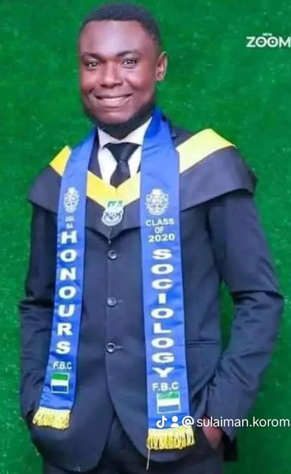 Mohamed Sulaiman Koroma,
in his graduation regalia 