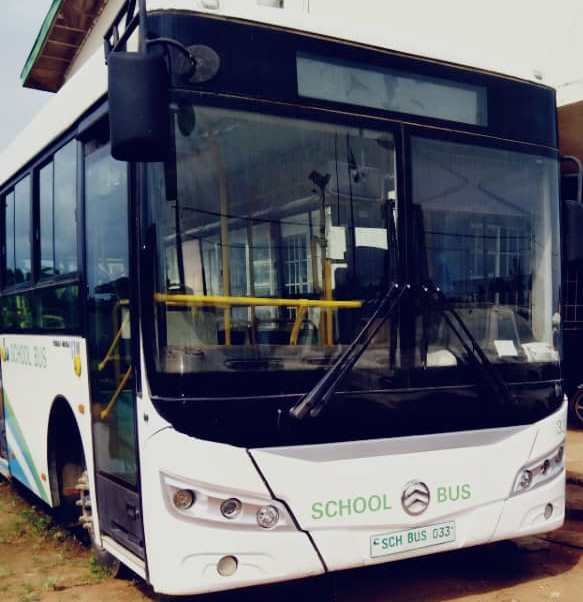Abandoned School Bus Grounded At Lungi Police Station