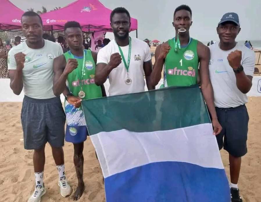 Beach Volleyball: Salone Receives Silver Medals